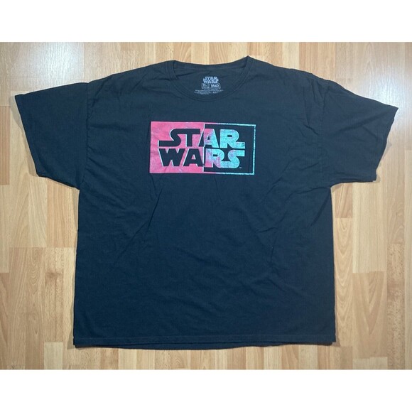 Star Wars Pink & Green Logo Graphic Tee (Men’s 3XL) • MAD Engine T-Shirt • EUC - Picture 1 of 3